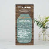 25 4x9 Programme de mariage Mason Jar Wood Pays (Debout devant)