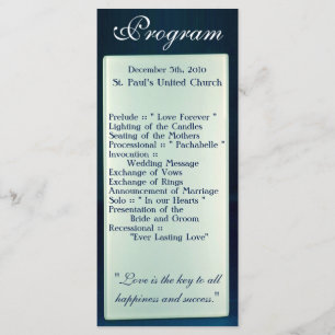 25 4x9 Programme de mariage Miroir en verre dépoli