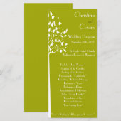 25 4x9 Programme de mariage Moderne Arbres verts b (Devant / Derrière)