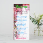 25 4x9 Programme de mariage Neon Grunge Scratch Co (Debout devant)