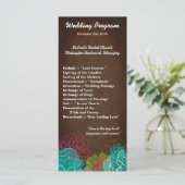 25 4x9 Programme de mariage Neon Spring Floral Flo (Debout devant)