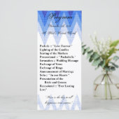 25 4x9 Programme de mariage Ombre Blue Chevron (Debout devant)