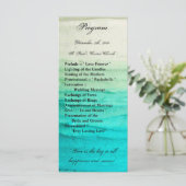 25 4x9 Programme de mariage Ombre Blue Frosting (Debout devant)