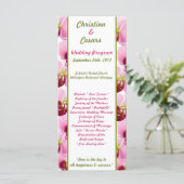 25 4x9 Programme de mariage Orchidée rose Longue t (Debout devant)