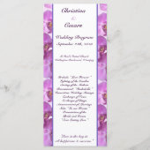 25 4x9 Programme de mariage Orchidées violettes su (Devant)