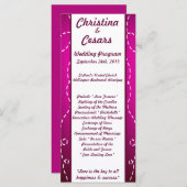 25 4x9 Programme de mariage Papier Plan Purple Loo (Devant / Derrière)