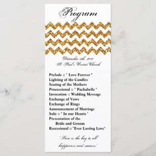 25 4x9 Programme de mariage Parties scintillant d'