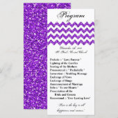 25 4x9 Programme de mariage Parties scintillant vi (Devant / Derrière)