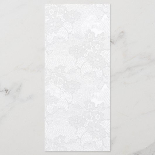 25 4x9 Programme de mariage Pays dentelle blanche  (Dos)