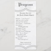 25 4x9 Programme de mariage Pays dentelle blanche (Devant)