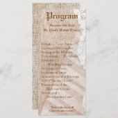 25 4x9 Programme de mariage Pays Dentelle mouchoir (Devant / Derrière)