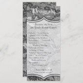 25 4x9 Programme de mariage Pays Dentelle noire Im (Devant / Derrière)