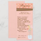 25 4x9 Programme de mariage Pays Mason Fleurs Jar (Devant / Derrière)