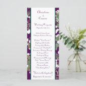 25 4x9 Programme de mariage Peacock/Fleurs sur Bra (Debout devant)