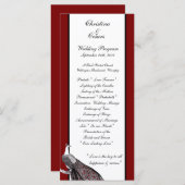 25 4x9 Programme de mariage Peacock Rouge Noir Bla (Devant / Derrière)