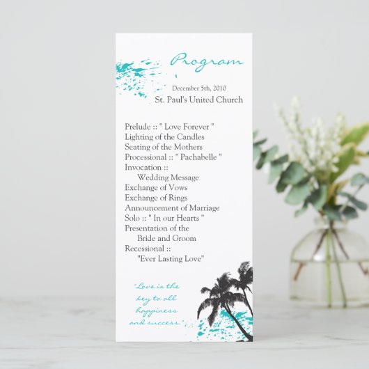 25 4x9 Programme de mariage Plage Eau Océan Splash (Debout devant)