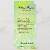 25 4x9 Programme de mariage Printemps Hibiscus Fle (Devant / Derrière)