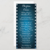 25 4x9 Programme de mariage Profond Marocain Bleu (Devant / Derrière)