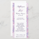 25 4x9 Programme de mariage Purple Hydrangea (Devant / Derrière)