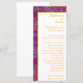 25 4x9 Programme de mariage Purple Palace Inde (Devant / Derrière)