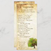 25 4x9 Programme de mariage Ressort Arbre vieilli (Devant / Derrière)