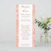 25 4x9 Programme de mariage Rose Brown sur Pink Fl (Debout devant)