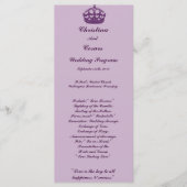 25 4x9 Programme de mariage Royal Purple Crown/Swi (Devant)