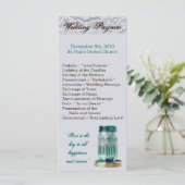 25 4x9 Programme de mariage rustique Pays Mason Ja (Debout devant)