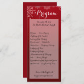 25 4x9 Programme de mariage Snowflakes hiver glace (Devant / Derrière)