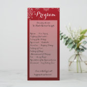 25 4x9 Programme de mariage Snowflakes hiver glace (Debout devant)