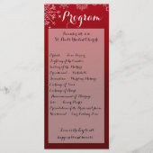 25 4x9 Programme de mariage Snowflakes hiver glace (Devant)