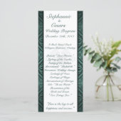 25 4x9 Programme de mariage Turquoise Ornate Damas (Debout devant)