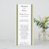 25 4x9 Programme de mariage Vert clair/Gris Mer (Debout devant)