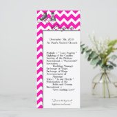 25 4x9 Trouwprogramma Chevron Stripe Zig Zag Prin Programma (Staand voorkant)