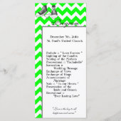 25 4x9 Trouwprogramma Chevron Stripe Zig Zag Prin Programma (Voorkant)