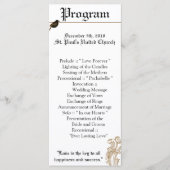 25 4x9 Trouwprogramma Formele Tortelduifjes Duif Programma (Voorkant)