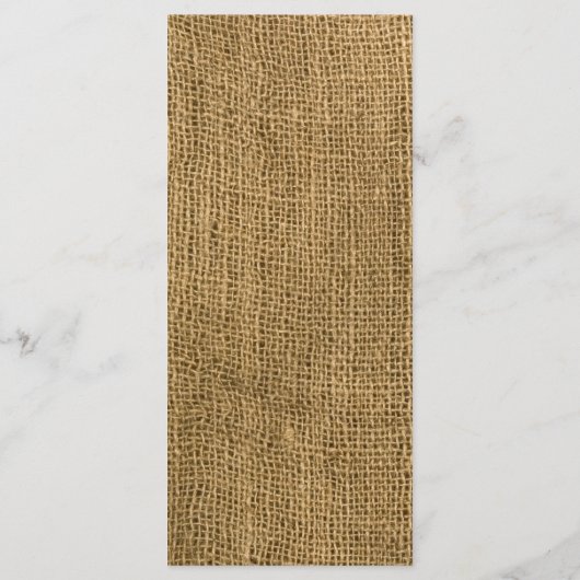 25 4x9 Trouwprogramma Mason Jar Burlap Land Programma (Achterkant)