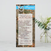 25 4x9 Wedding Program Hunting Deer Doe Buck Camo Programma (Staand voorkant)