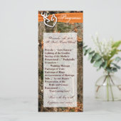 25 4x9 Wedding Program Hunting Deer Doe Buck Camo Programma (Staand voorkant)