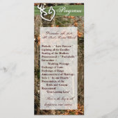 25 4x9 Wedding Program Hunting Deer Doe Buck Camo Programma (Voorkant)