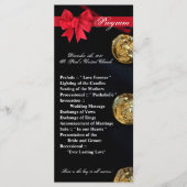 25 4x9 Wedding Program Marine Dress Blues Uniform Programma (Voorkant)