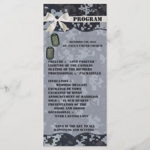25 4x9 Wedding Program Navy DIGITAL PRINT Uniform Programma