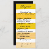 25 4x9 Wedding Program Ombre Stripe Yellow Line Programma (Voorkant / Achterkant)