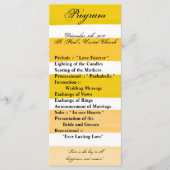 25 4x9 Wedding Program Ombre Stripe Yellow Line Programma (Voorkant)