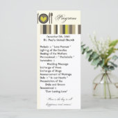 25 4x9 Wedding Program Wedding China Borden Programma (Staand voorkant)