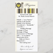 25 4x9 Wedding Program Wedding China Borden Programma (Voorkant)