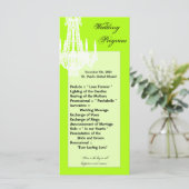 25 4x9 Wedding Programme Crystal Chandelier Glitz Programma (Staand voorkant)