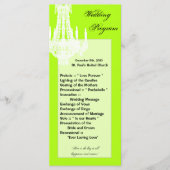 25 4x9 Wedding Programme Crystal Chandelier Glitz Programma (Voorkant)