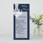 25 4x9 Wedding Programme Crystal Chandelier Glitz Programma (Staand voorkant)