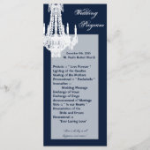 25 4x9 Wedding Programme Crystal Chandelier Glitz Programma (Voorkant)